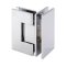 FHC Venice Square Glass To Glass 90 Degree Hinge for Shower Doors - 3/8" to 1/2" Tempered Glass, Polished Chrome (US26) Finished