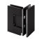 FHC Venice Square Glass To Glass 90 Degree Hinge for Shower Doors - 3/8" to 1/2" Tempered Glass, Matte Black (BLK) Finished