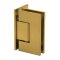 FHC Venice Adjustable Square Wall Mount Hinge for Shower Doors, Satin Brass (US4) Finished