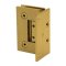 FHC Venice Adjustable Square Wall Mount Hinge for Shower Doors- Rear, Satin Brass (US4) Finished