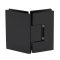 FHC Venice Square 5 Degree Positive Close Glass To Glass 135 Degree Hinge for Shower Doors, Matte Black (BLK) Finished