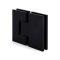 FHC Venice Series 180 Degree Adjustable Glass-To-Glass Hinge for Shower Doors - 3/8" To 1/2" Glass, Matte Black (BLK) Finished