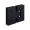 FHC Venice Series 180 Degree Adjustable Glass-To-Glass Hinge for Shower Doors - 3/8" To 1/2" Glass- Rear, Matte Black (BLK) Finished