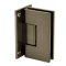 FHC Venice Adjustable Square Wall Hinge for Shower Doors - Full Back Plate, Satin Bronze (US10) Finished