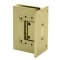 FHC Venice Adjustable Square Wall Hinge for Shower Doors - Full Back Plate- Rear, Satin Brass (US4) Finished