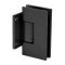 FHC Venice Adjustable Square Wall Mount Hinge for Shower Doors, Matte Black (BLK) Finished