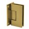 FHC Venice Series Wall Mount Hinge for Shower Doors - Short Back Plate, Polished Brass (US3) Finished
