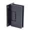 FHC Venice Adjustable Square Wall Hinge for Shower Doors - Full Back Plate, Matte Black (BLK) Finished
