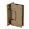 FHC Venice Square 5 Degree Positive Close Wall Mount Hinge for Shower Doors - Full Back Plate, Satin Bronze (US10) Finished
