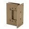 FHC Venice Square 5 Degree Positive Close Wall Mount Hinge for Shower Doors - Full Back Plate- Rear, Satin Bronze (US10) Finished