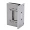 FHC Venice Square 5 Degree Positive Close Wall Mount Hinge for Shower Doors - Full Back Plate- Rear, Satin Nickel (US15) Finished