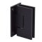 FHC Venice Square 5 Degree Positive Close Wall Mount Hinge for Shower Doors - Full Back Plate, Matte Black (BLK) Finished