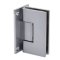 FHC Venice Square 5 Degree Positive Close Wall Mount Hinge for Shower Doors - Full Back Plate, Polished Nickel (US14) Finished