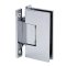 FHC Venice H Back Plate Wall Mount Hinge for Shower Doors, Polished Chrome (US26) Finished