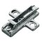 Salice Concealed Hinge, Clip Wing Mounting Plate, Quick Fixing System, Aluminum Frame, 30mm Height, Nickel-Plated