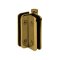 FHC Zephyr 180 Degree Glass-To-Glass Outswing Or Bifold Inswing Hinge for Shower Doors - 3/8" Glass- Rear, Satin Brass (US4) Finished