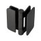 FHC Zephyr 180 Degree Glass-To-Glass Inswing Or Bifold Outswing Hinge for Shower Doors - 3/8" Glass- Rear, Matte Black (BLK) Finished