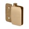 FHC Zephyr Wall Mount Inswing Hinge for Shower Doors - 3/8" Tempered Glass, Satin Brass (US4) Finished