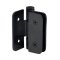 FHC Zephyr Wall Mount Outswing Hinge for Shower Doors - 3/8" Tempered Glass, Matte Black (BLK) Finished