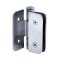 FHC Zephyr Wall Mount Outswing Hinge for Shower Doors - 3/8" Tempered Glass, Polished Stainless Steel (US32) Finished