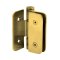 FHC Zephyr Wall Mount Outswing Hinge for Shower Doors - 3/8" Tempered Glass, Satin Brass (US4) Finished