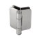 FHC Zephyr Glass-To-Glass Inline Outswing Hinge for Shower Doors - 3/8" Glass, Polished Stainless Steel (US32) Finished