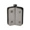 FHC Zephyr Glass-To-Glass Inline Outswing Hinge for Shower Doors - 3/8" Glass- Rear, Satin Stainless Steel (US32D) Finished