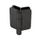 FHC Zephyr Glass-To-Glass Inline Outswing Hinge for Shower Doors - 3/8" Glass, Matte Black (BLK) Finished