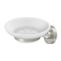 Deltana BBN Series, Zinc/Aluminum, Frosted Glass Soap Dish Satin Nickel (US15) Finished