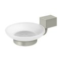 Deltana Zinc-Aluminum Frosted Glass Soap Dish Satin Nickel (US15) Finished