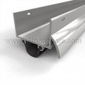 NGP 119N Door Shoe Sweep, U Shaped Aluminum Casing with Rain Drip and .75" Neoprene Seal