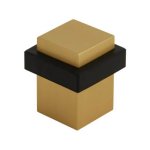 Emtek Square Floor Bumper Door Stops, 1-3/8" (34.9mm), Satin Brass Finish