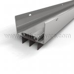 NGP 35ET Door Shoe Sweep, U Shaped Aluminum Casing with .4375" Thermoplastic Triple Fin Seals for Hollow Metal Doors