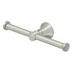 Deltana 88 Bath Series, Toilet Paper Holder Double Post Satin Nickel (US15) Finished