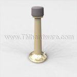 Deltana 4" Baseboard Door Stop, Solid Brass