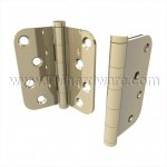 Deltana 5/8" Radius Corner Hinge, with Staggered Hole Pattern, Plain Bearing, 4" x 4"