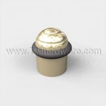 Deltana Round Universal Floor Bumper With Dome Cap, 1-5/8" Tall