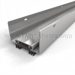 NGP 35ET6 Door Shoe Sweep, U Shaped Aluminum with Two .3125" Thermoplastic Triple Fin Seals for Hollow Metal Doors