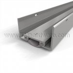 NGP 5V Door Shoe Sweep, U Shaped Aluminum Casing with .25" Vinyl Seal for Hollow Metal Door
