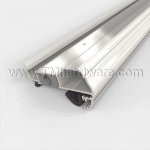 Pemko #3496_Q Meeting Stile, Aluminum, Locking Spring Bolt with Foam Kerf-in Seal for In-swing Doors