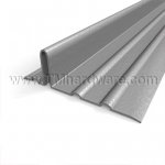 Pemko 4C Metal Weatherstrip, Interlocking, for Wooden Windows, Ridged Track, 96" Length