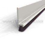 Zero #98PSA Meeting Stile, 1" Aluminum with Angled Brush for Glass Doors