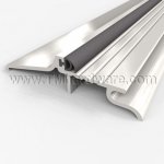 Zero #73 Interlocking Rabbeted Threshold, 4" (W) Aluminum with Neoprene Gasket, .945" H