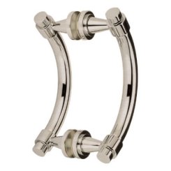 FHC Opulent Series 8" Back-To-Back Offset Shower Door Handles, Satin Nickel (US15) Finished