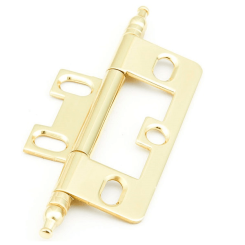 Hinge, Minaret Tip Non-Mortise - Polished Brass
