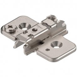 Blum Mounting Plate 173H7100, For CLIP Hinges, Wing Shape, Cam Adjustable - Quick Ship