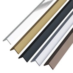 Hafele Cabinet Accent Bar, Aluminum, 1/2" x 1/2" x 72" (W x H x L), Satin/Brushed Aluminum Finish