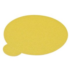 Hafele Abrasive Paper Disc, 6" Aluminum Oxide, PSA, Tabbed, No Holes, Grit 100, Pack of 100