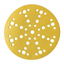 Hafele Abrasive Disc, 6" Aluminum Oxide, Hook-N-Loop, 49 Holes, Grit 100, Pack of 100