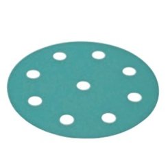 Hafele Abrasive FilmBac Disc, PSA Premium, 5", Aluminum Oxide, 9 Holes, Grit 100, Pack of 100